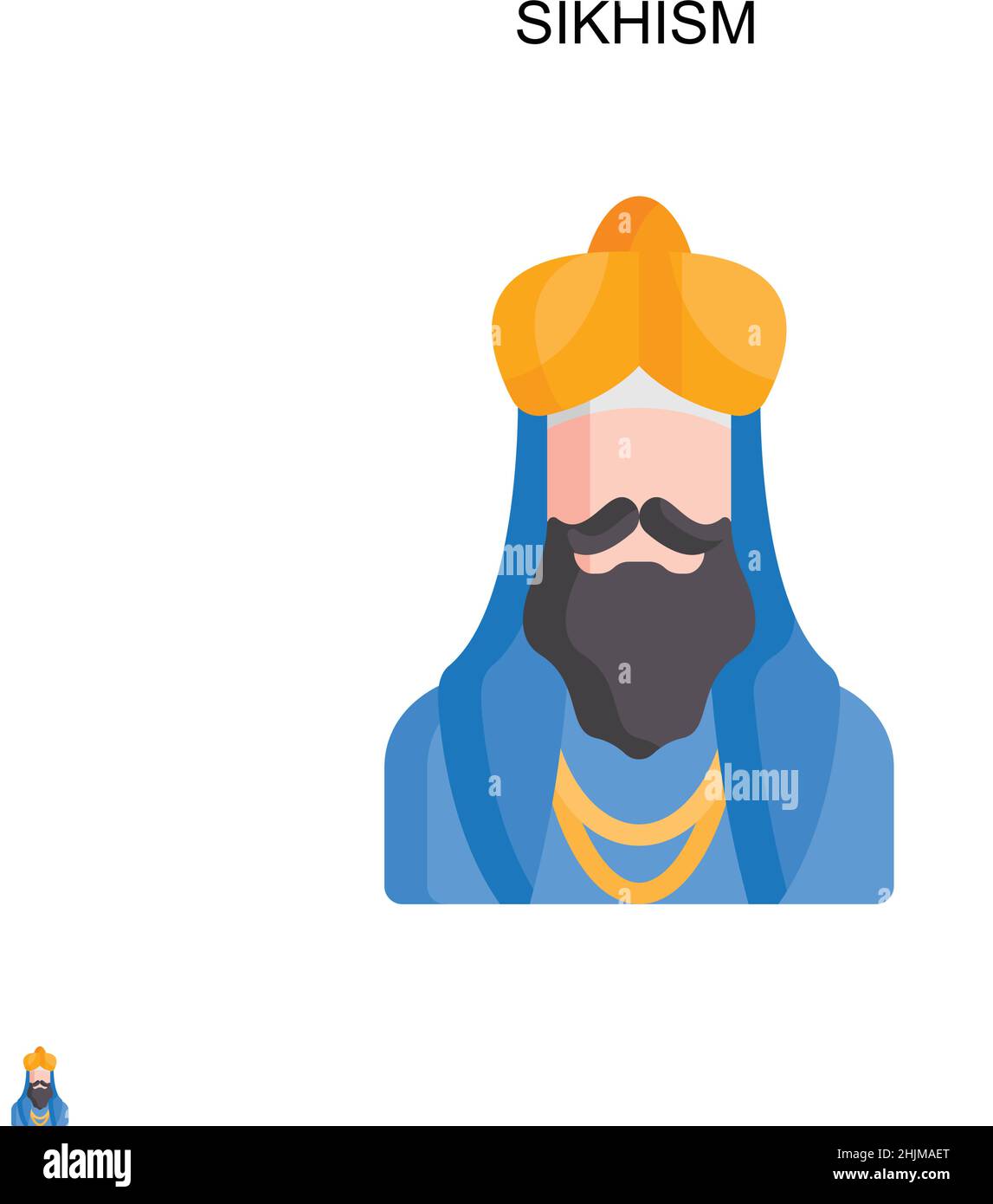 Icona del semplice vettore Sikhism. Modello di disegno del simbolo di illustrazione per l'elemento dell'interfaccia utente mobile Web. Illustrazione Vettoriale