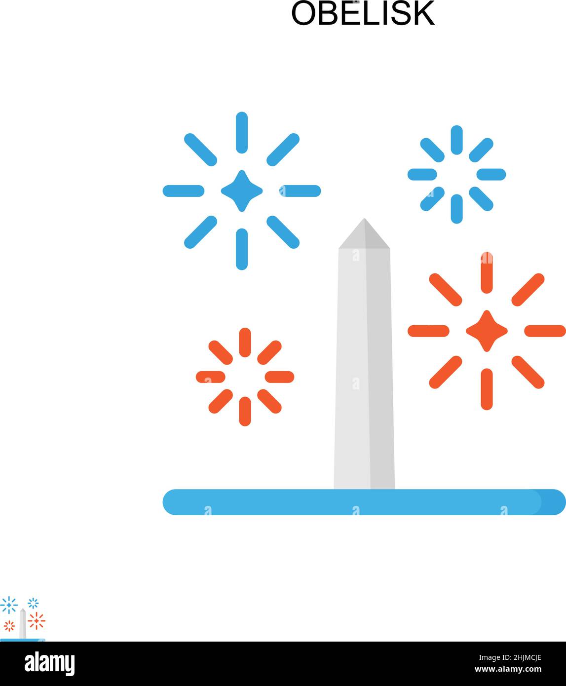 Obelisco semplice icona vettoriale. Modello di disegno del simbolo di illustrazione per l'elemento dell'interfaccia utente mobile Web. Illustrazione Vettoriale