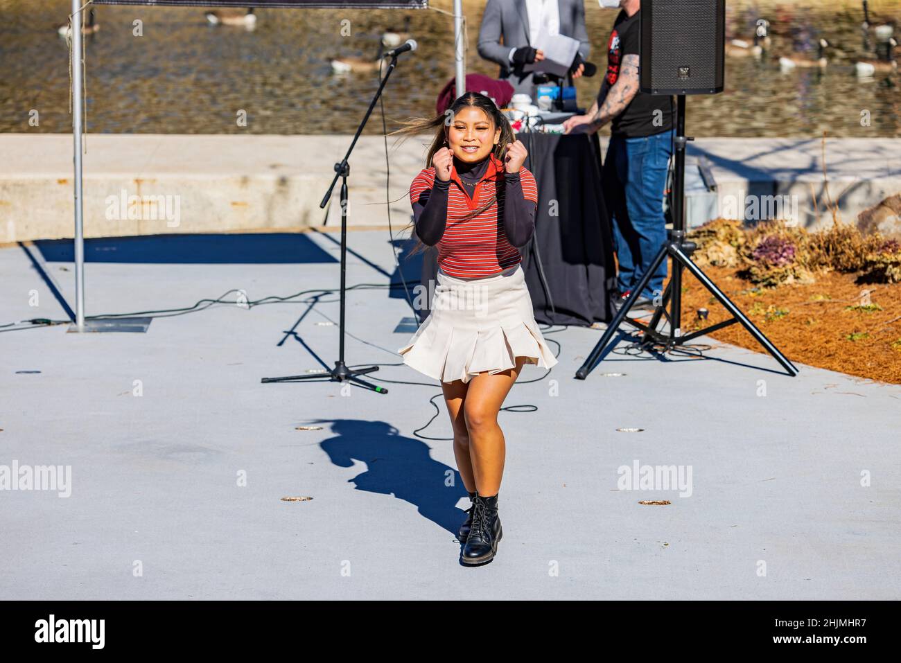 Oklahoma, JAN 29 2022 - Sunny view of the K-POP girl group performance in Lunar New Year Festival Foto Stock