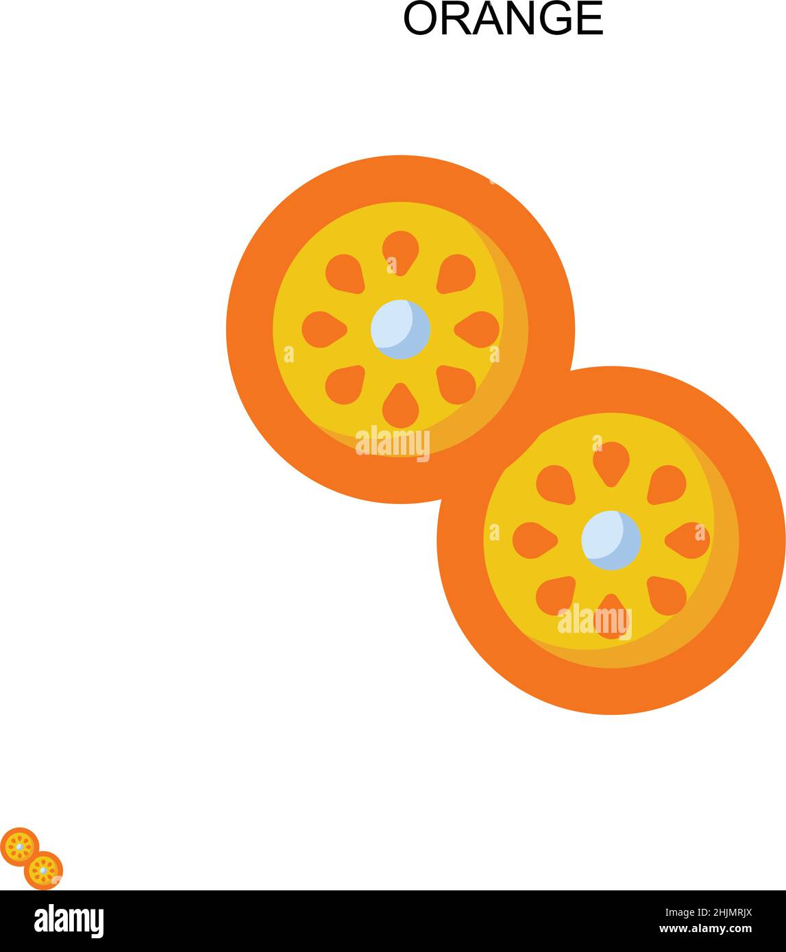 Icona vettoriale semplice arancione. Modello di disegno del simbolo di illustrazione per l'elemento dell'interfaccia utente mobile Web. Illustrazione Vettoriale