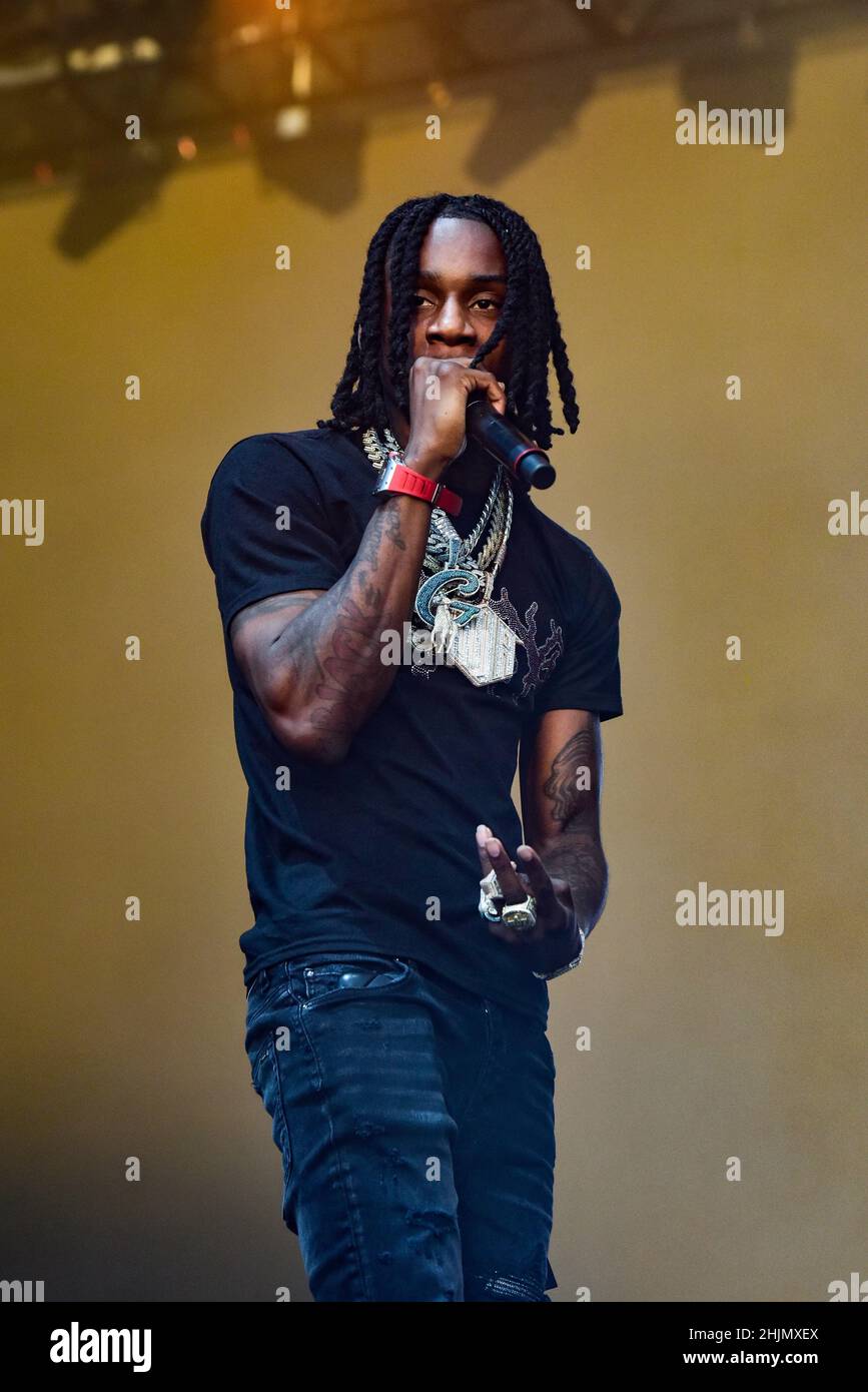 03 settembre 2021 - BottleRock Festival, Napa, California - Polo G che si esibisce sul palco al BottleRock Festival di Napa, California. Foto Stock