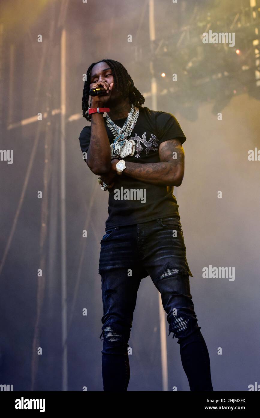 03 settembre 2021 - BottleRock Festival, Napa, California - Polo G che si esibisce sul palco al BottleRock Festival di Napa, California. Foto Stock