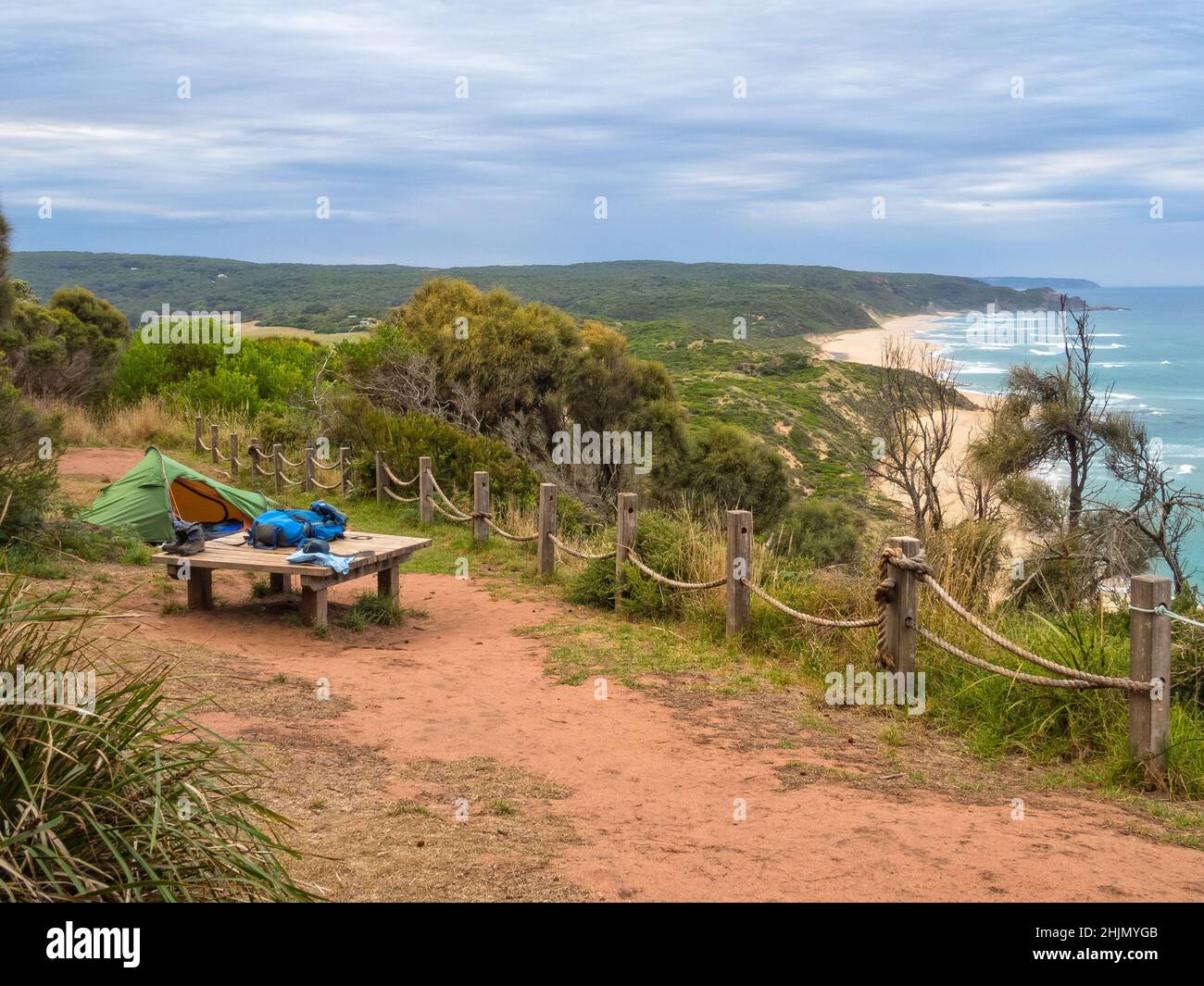 Presso il Johanna Beach Campground sulla Great Ocean Walk - Johanna, Victoria, Australia Foto Stock