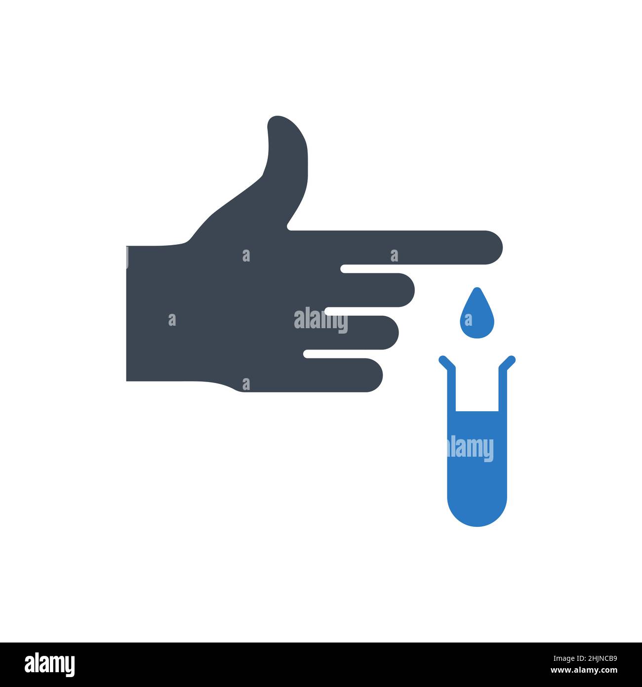 Icona glifo vettoriale correlato all'analisi del sangue. Illustrazione Vettoriale