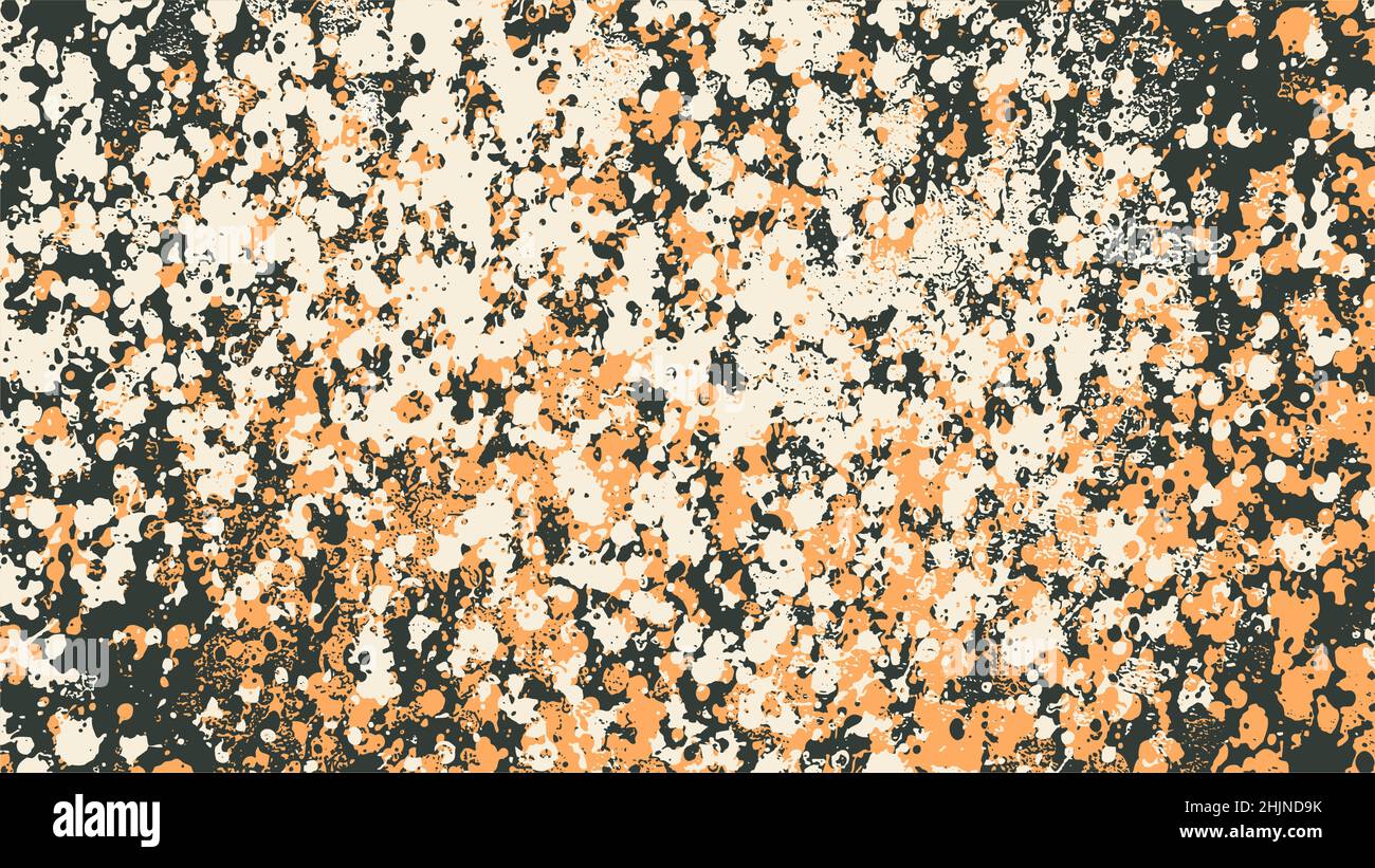 Sfondo astratto con schizzi di vernice. Grana, illustrazione vettoriale. Illustrazione Vettoriale