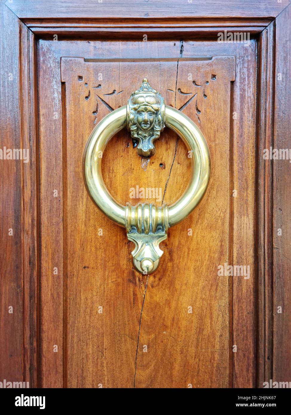 Manopola della porta. Barcellona, Catalogna, Spagna Foto Stock