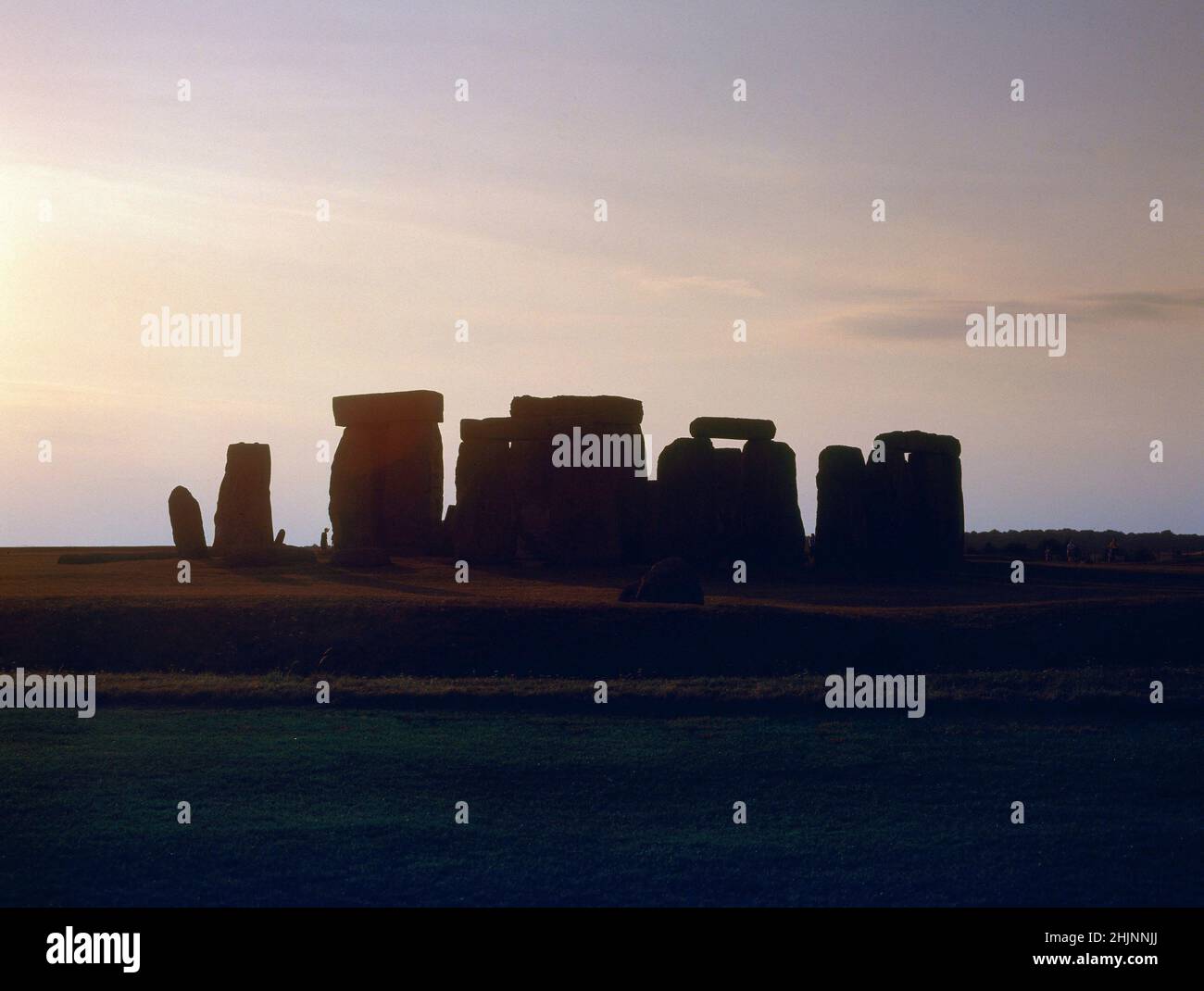 CROMLECH DE STONEHENGE - SANTUARIO UTILIZADO COMO SEPULCRO Y CALENDARIO DE PIEDRA - 2500/1700 AC. Località: STONEHENGE. Salisbury. INGHILTERRA. Foto Stock