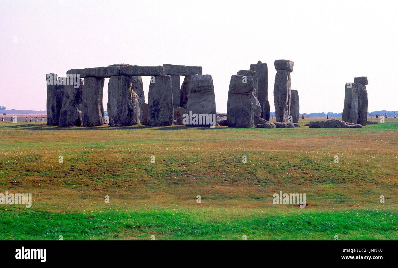 CROMLECH DE STONEHENGE - SANTUARIO UTILIZADO COMO SEPULCRO Y CALENDARIO DE PIEDRA - 2500/1700 AC. Località: STONEHENGE. Salisbury. INGHILTERRA. Foto Stock