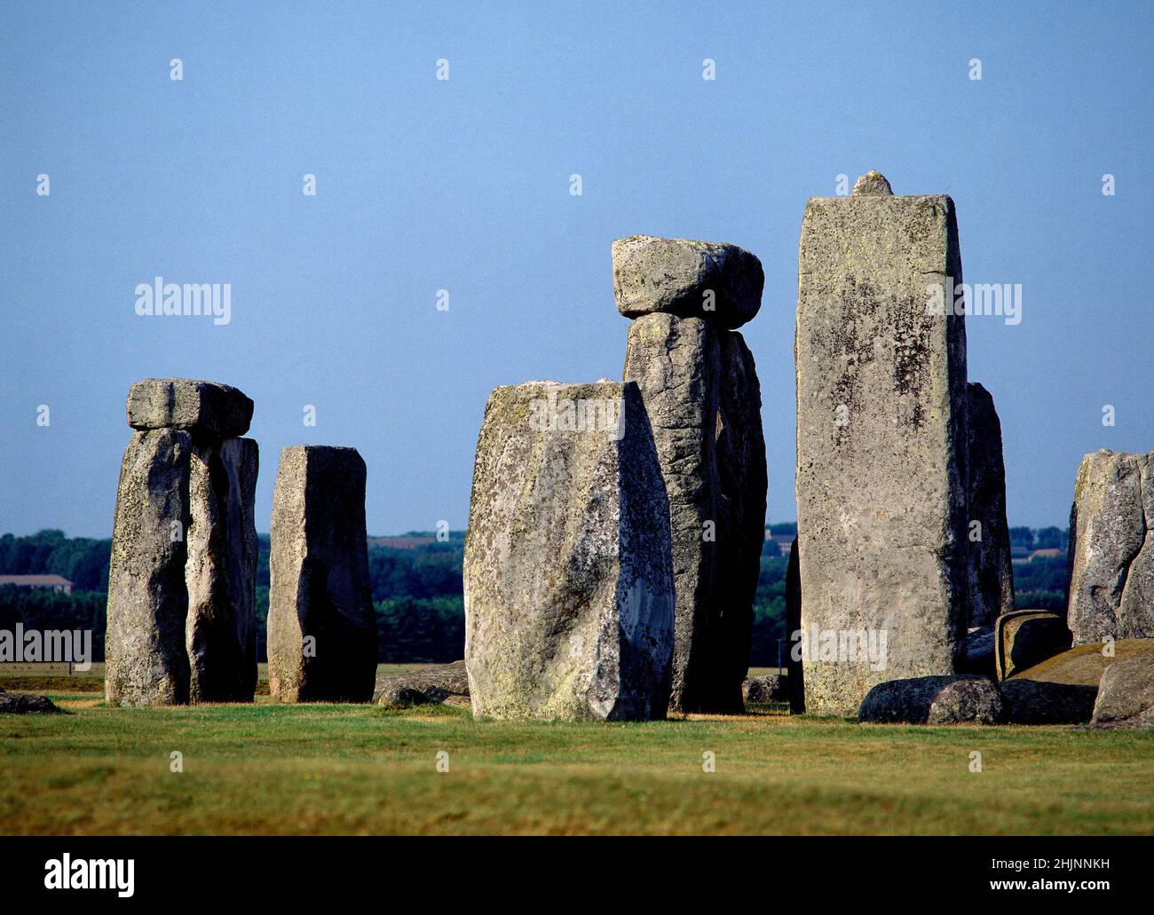 MEGALITOS DEL CROMLECH DE STONEHENGE - SANTUARIO UTILIZADO COMO SEPULCRO Y CALENDARIO DE PIEDRA - 2500/1700 AC. Ubicazione: STONEHENGE. Salisbury. INGHILTERRA. Foto Stock