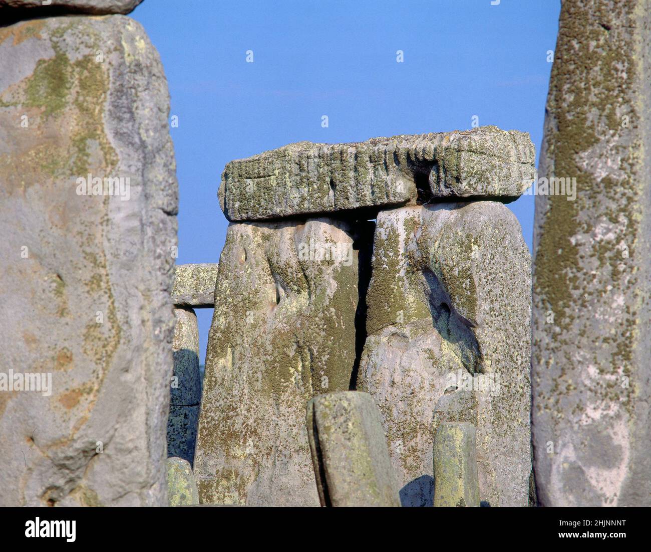 MEGALITOS DEL CROMLECH DE STONEHENGE - SANTUARIO UTILIZADO COMO SEPULCRO Y CALENDARIO DE PIEDRA - 2500/1700 AC. Ubicazione: STONEHENGE. Salisbury. INGHILTERRA. Foto Stock