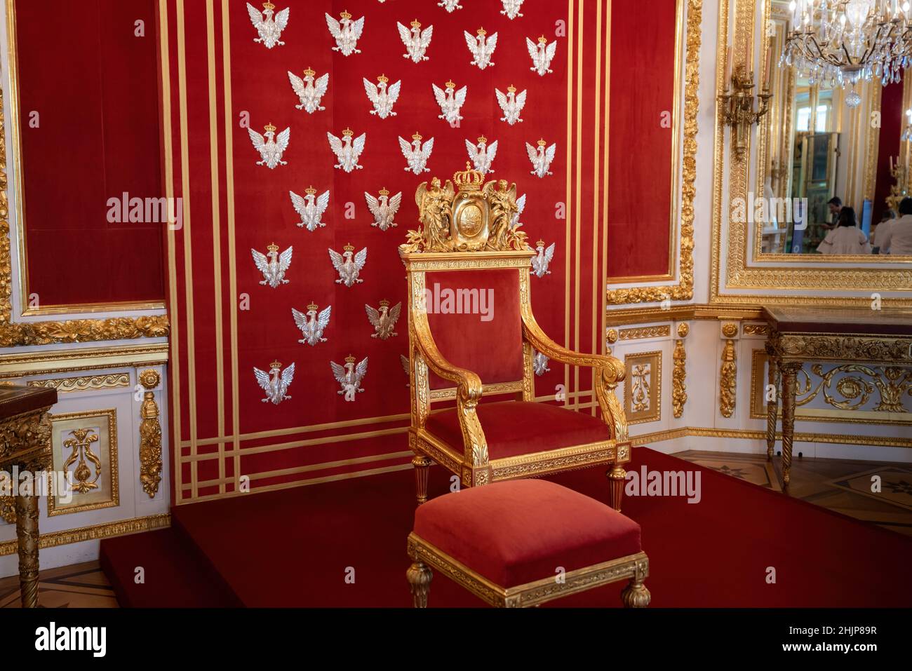 Sala Trono al Castello reale di Varsavia - Varsavia, Polonia Foto Stock