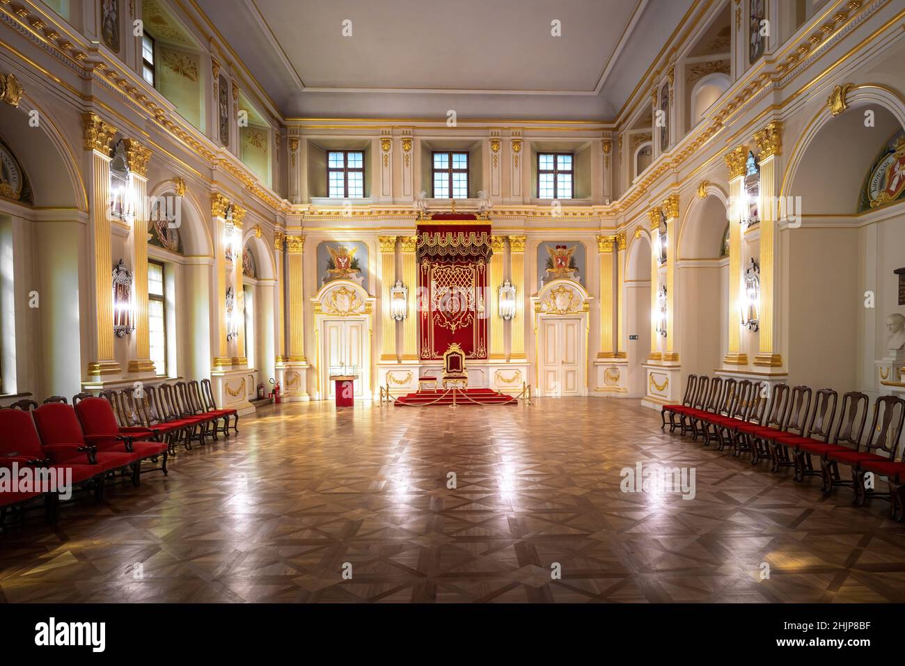 Sala senatoriale al Castello reale di Varsavia - Varsavia, Polonia Foto Stock