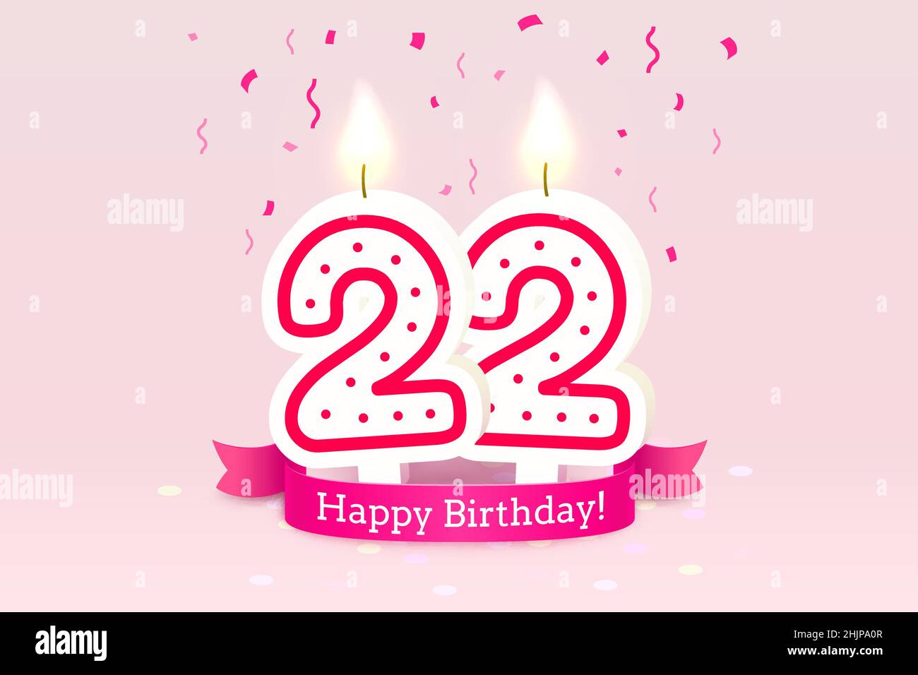 Birthday cake candles number 22 immagini e fotografie stock ad alta  risoluzione - Alamy