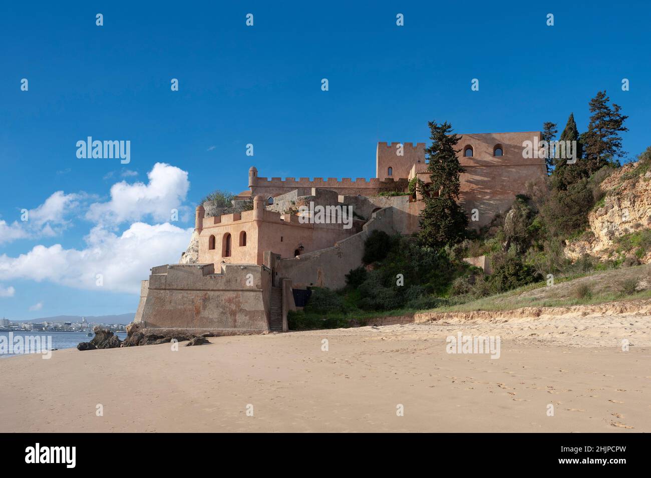 Castello di Sao Joao do Arade, Ferragudo, Algarve, Portogallo, Europa Foto Stock