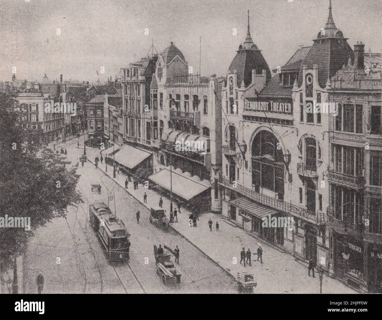 Nel rembrandtplein, il terreno di divertimento di Amsterdam. Olanda (1923) Foto Stock