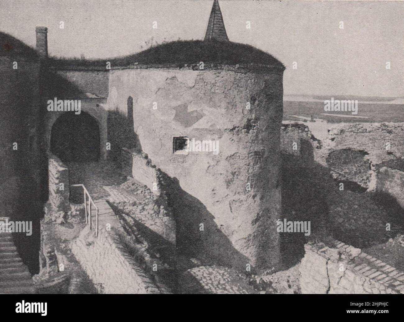 Fortezza del Vecchio mondo che coronava l'altezza di Belgrado. Serbia (1923) Foto Stock