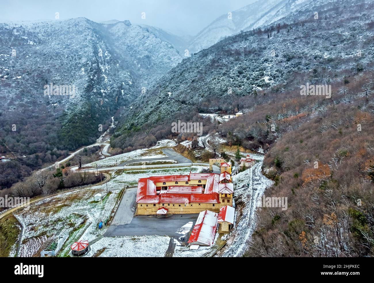 Monastero di Sparmos (16th° secolo), Olympus, comune di Elassona, Larissa, Foto Stock