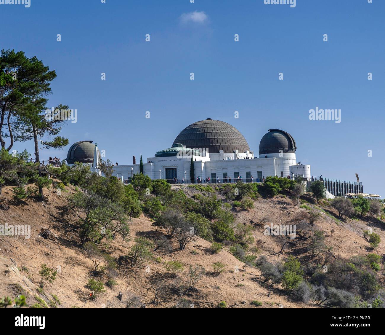 Los Angeles, CA, Stati Uniti d'America - 16 gennaio 2016 : un'ampia facciata del Griffith Observatory Building a Los Angeles, CA. Foto Stock
