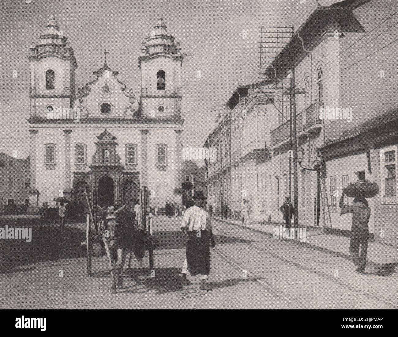 Chiesa di Sao Pedro, uno dei molti edifici ecclesiastici di Bahia. Brasile (1923) Foto Stock