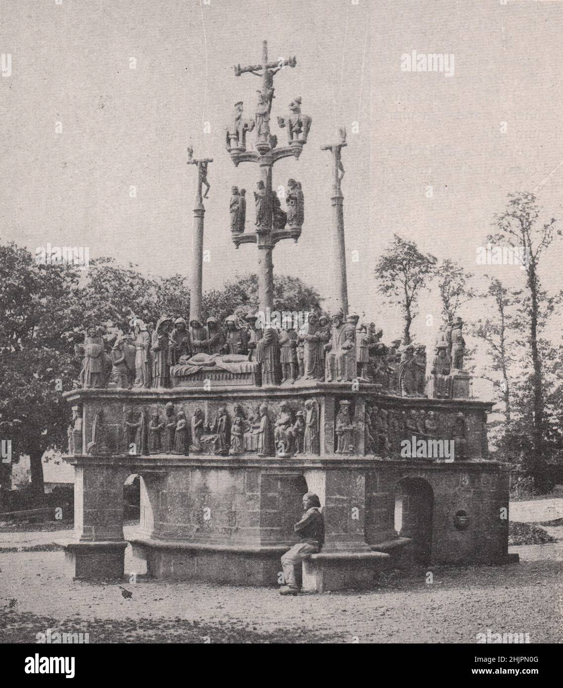 Meraviglia di arte religiosa a plougastel in finistere. Finistère. Bretagna (1923) Foto Stock