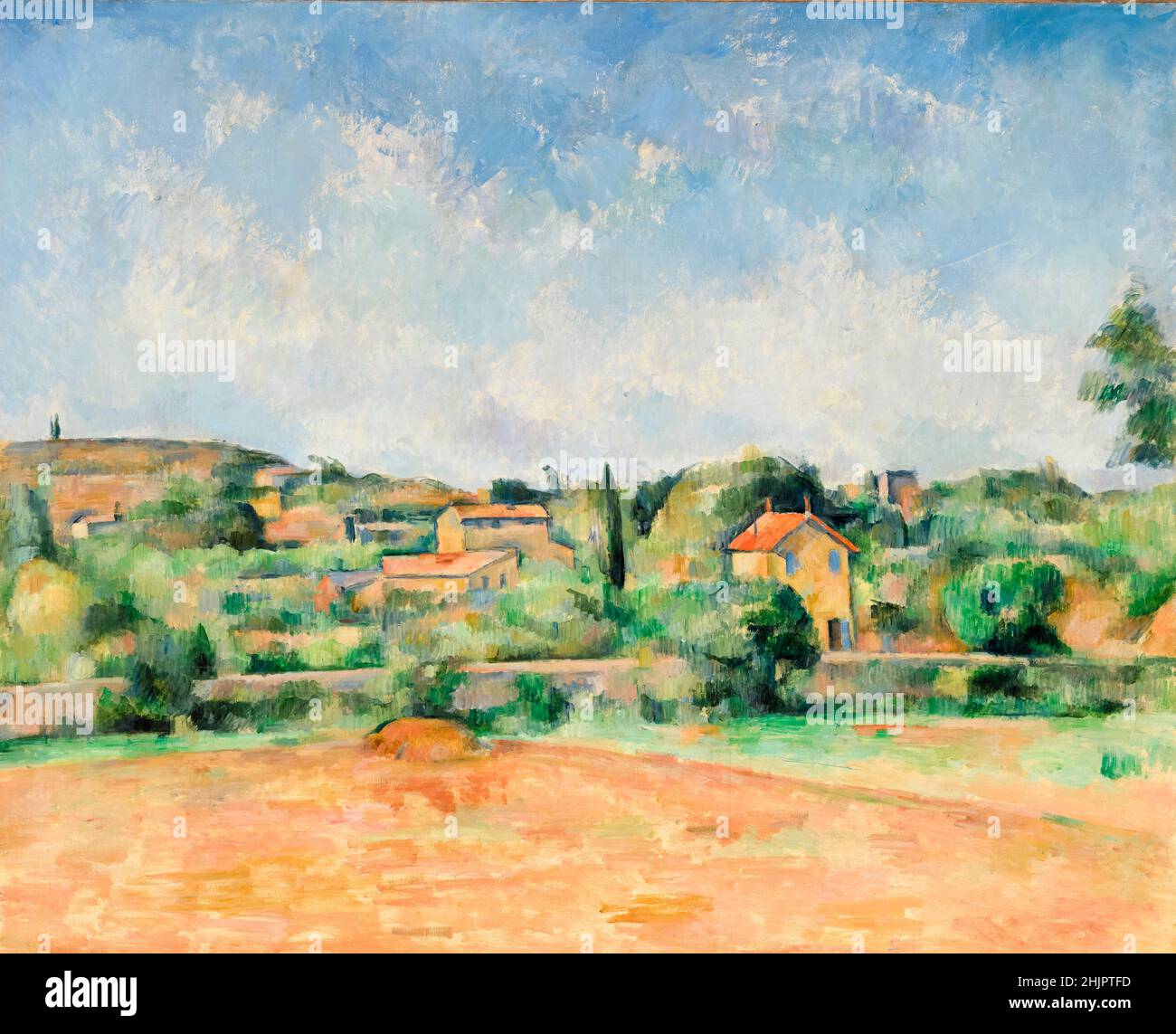 La piana di Bellevue (la Terra Rossa), pittura paesaggistica di Paul Cezanne, 1890-1892 Foto Stock