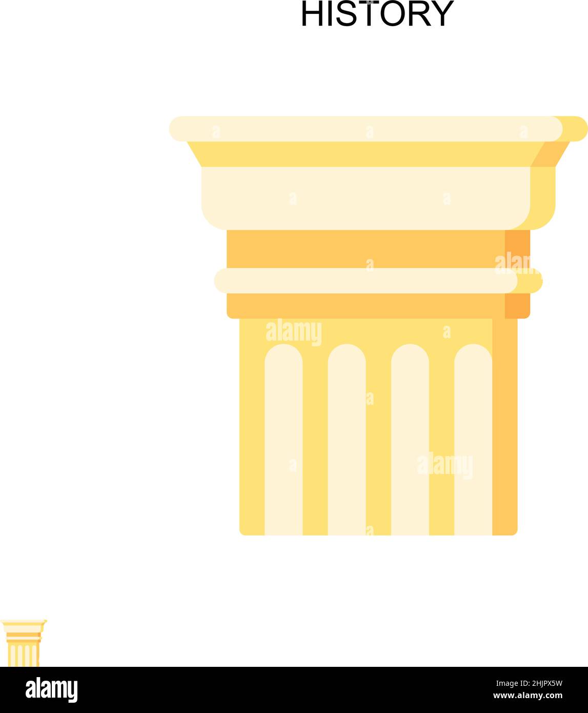 Icona vettore semplice cronologia. Modello di disegno del simbolo di illustrazione per l'elemento dell'interfaccia utente mobile Web. Illustrazione Vettoriale