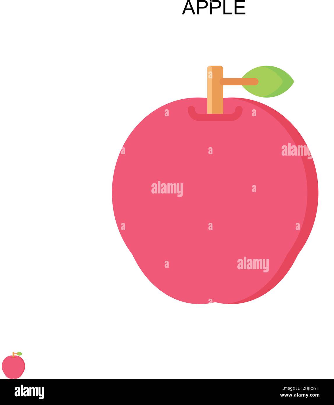 Icona Apple Simple Vector. Modello di disegno del simbolo di illustrazione per l'elemento dell'interfaccia utente mobile Web. Illustrazione Vettoriale