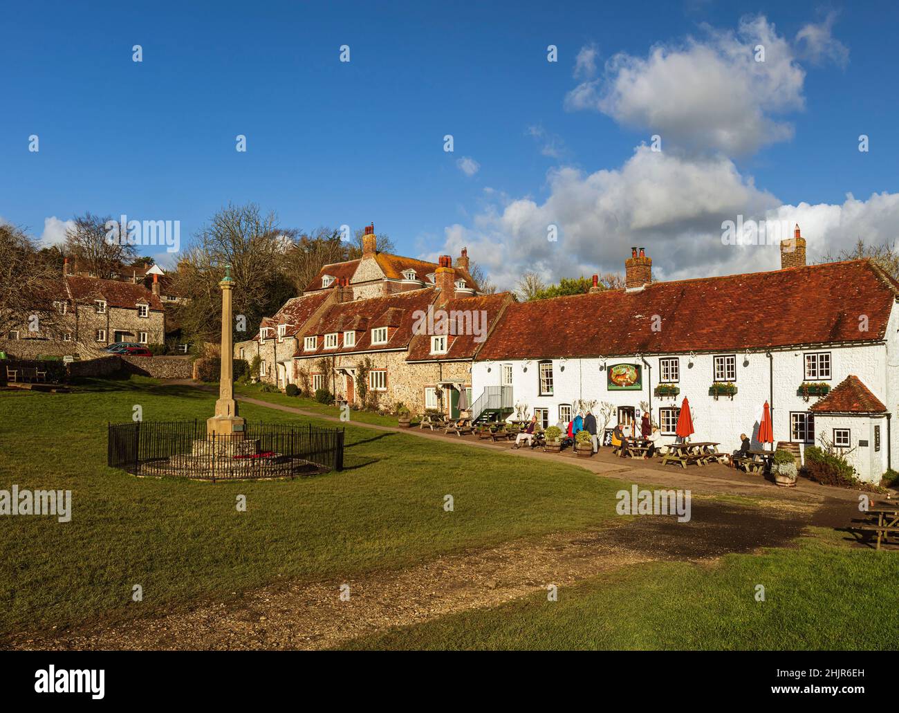 Il villaggio di Dean Est, Sussex Est. Foto Stock