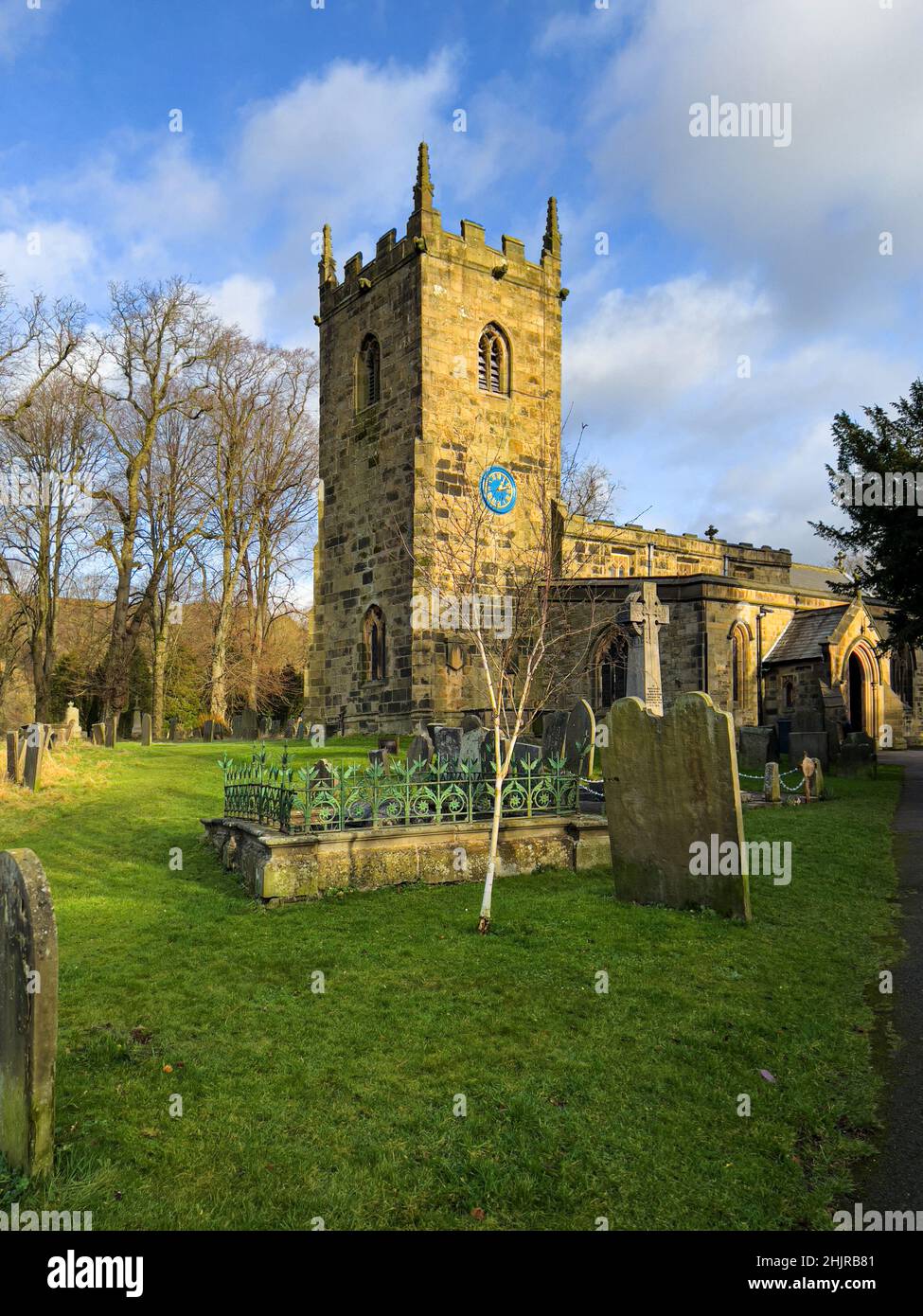 Chiesa di Eyam, Derbyshire, Regno Unito Foto Stock