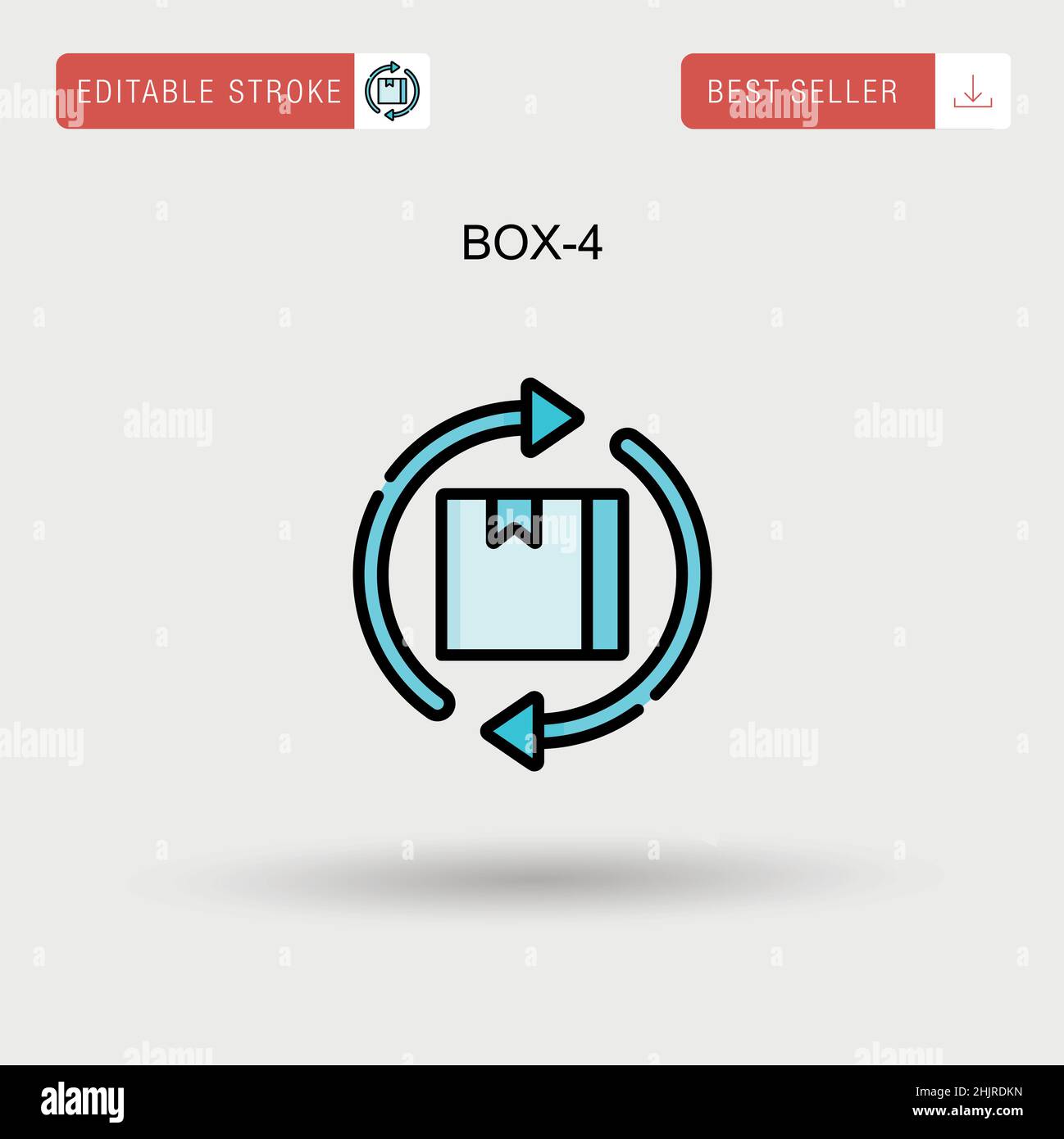 Box-4 icona vettore semplice. Illustrazione Vettoriale