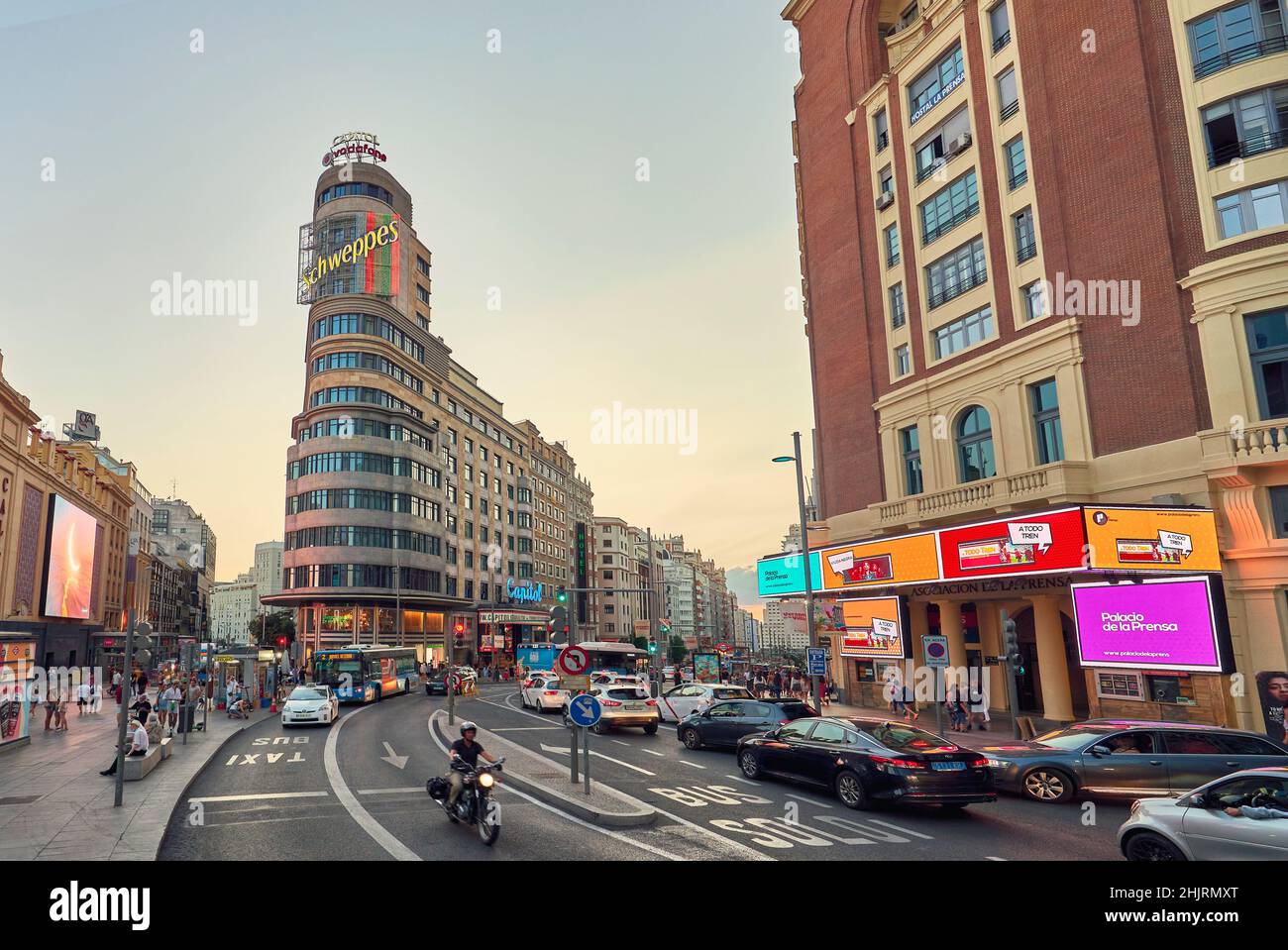 Citylife in Gran Via, Madrid, Spagna. Foto Stock