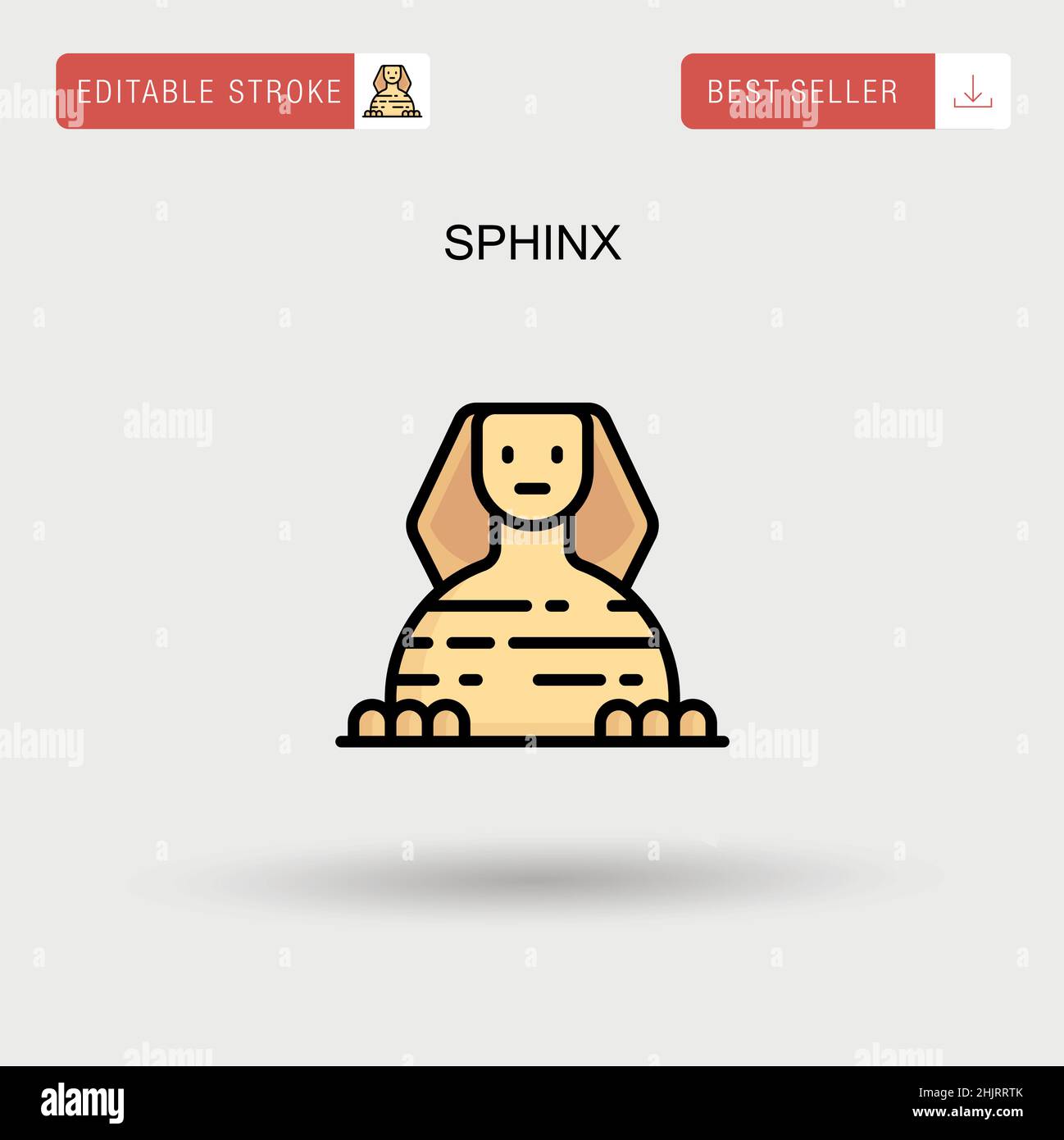 Icona vettore semplice Sphinx. Illustrazione Vettoriale