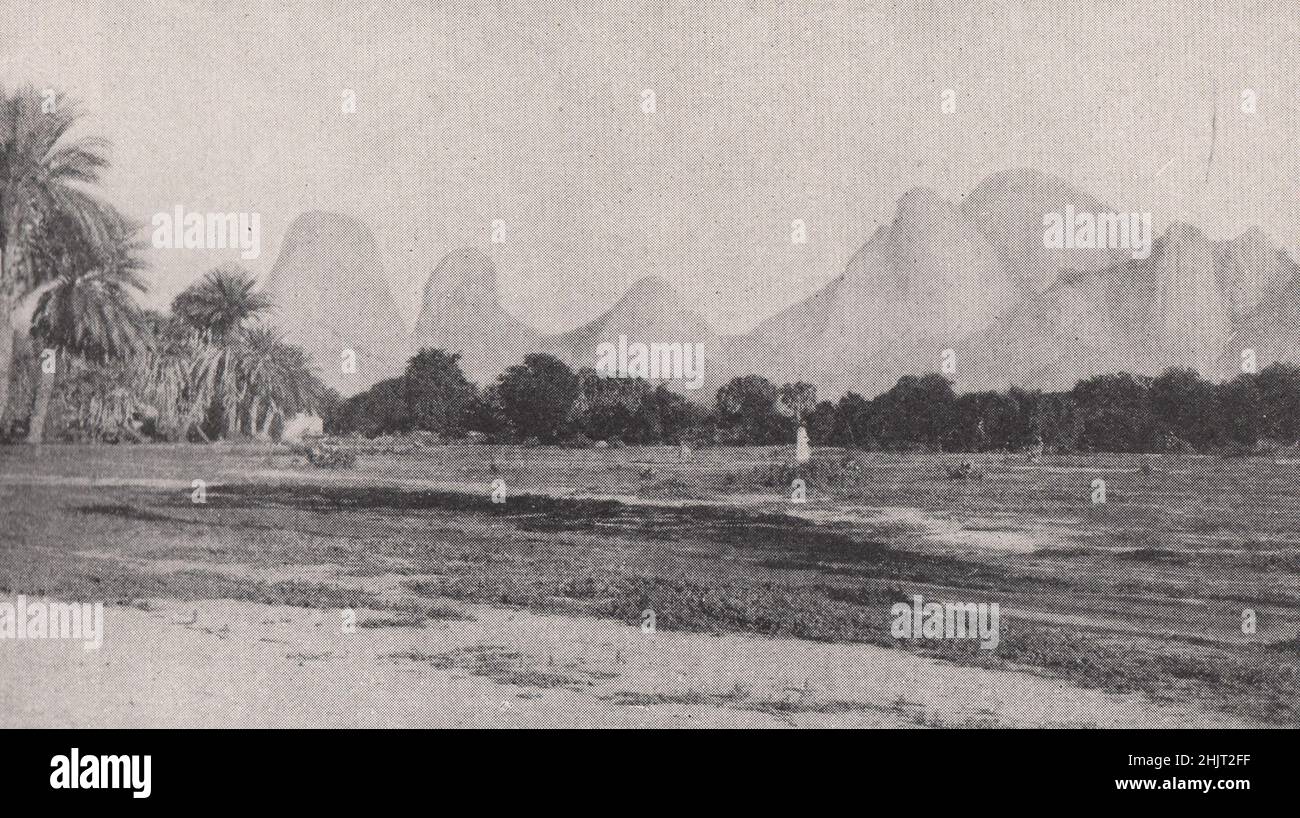 Montagna di Kassala non lontano dalla città di quel nome. Sudan (1923) Foto Stock
