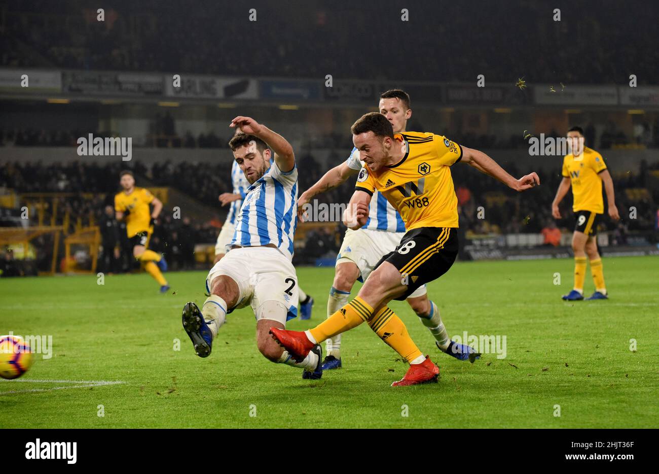 Wolves calciatore Diogo Jota Wolverhampton Wanderers / Huddersfield al Molineux Stadium 25/11/2018 - English Premier League Foto Stock