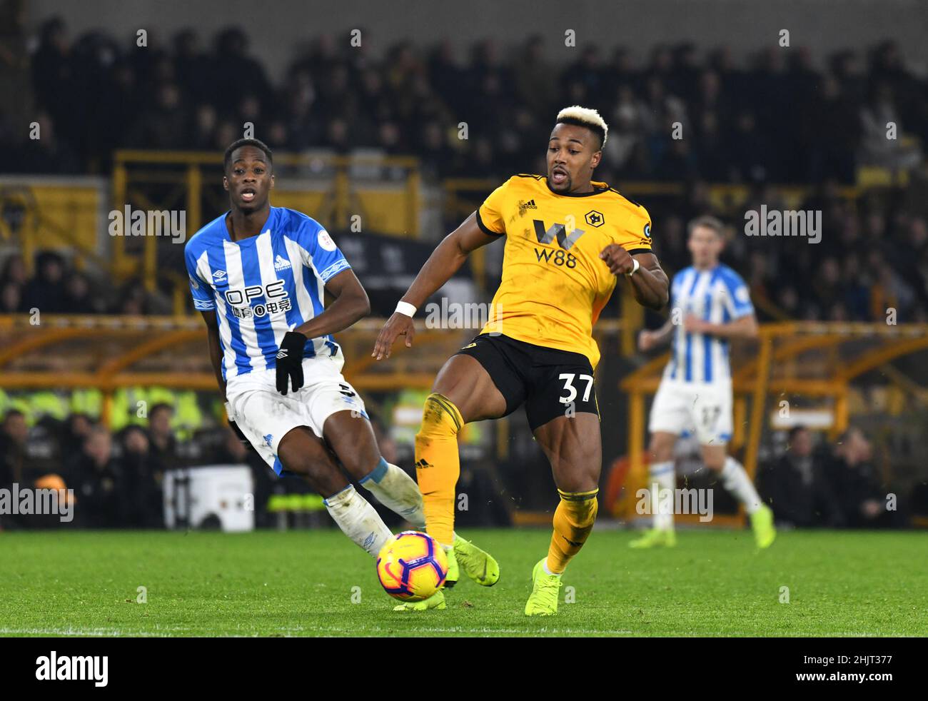 Wolves calciatore Adama Traore Wolverhampton Wanderers / Huddersfield al Moineux Stadium 25/11/2018 - English Premier League Foto Stock