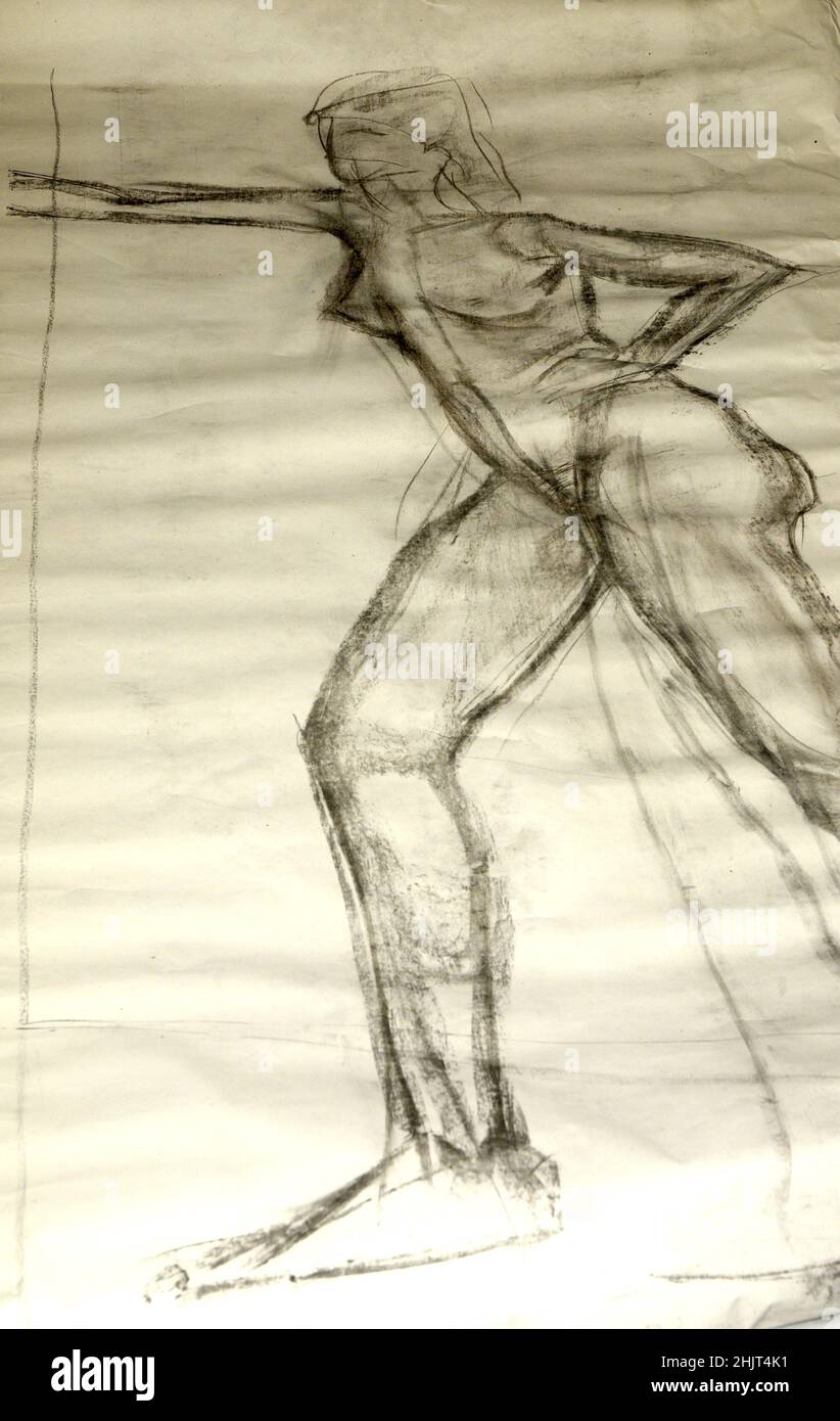 disegno carbone, Foto Stock