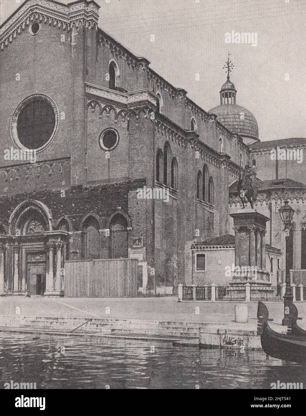 Famosa chiesa veneziana dei SS. Giovanni e Paolo. Venezia (1923) Foto Stock