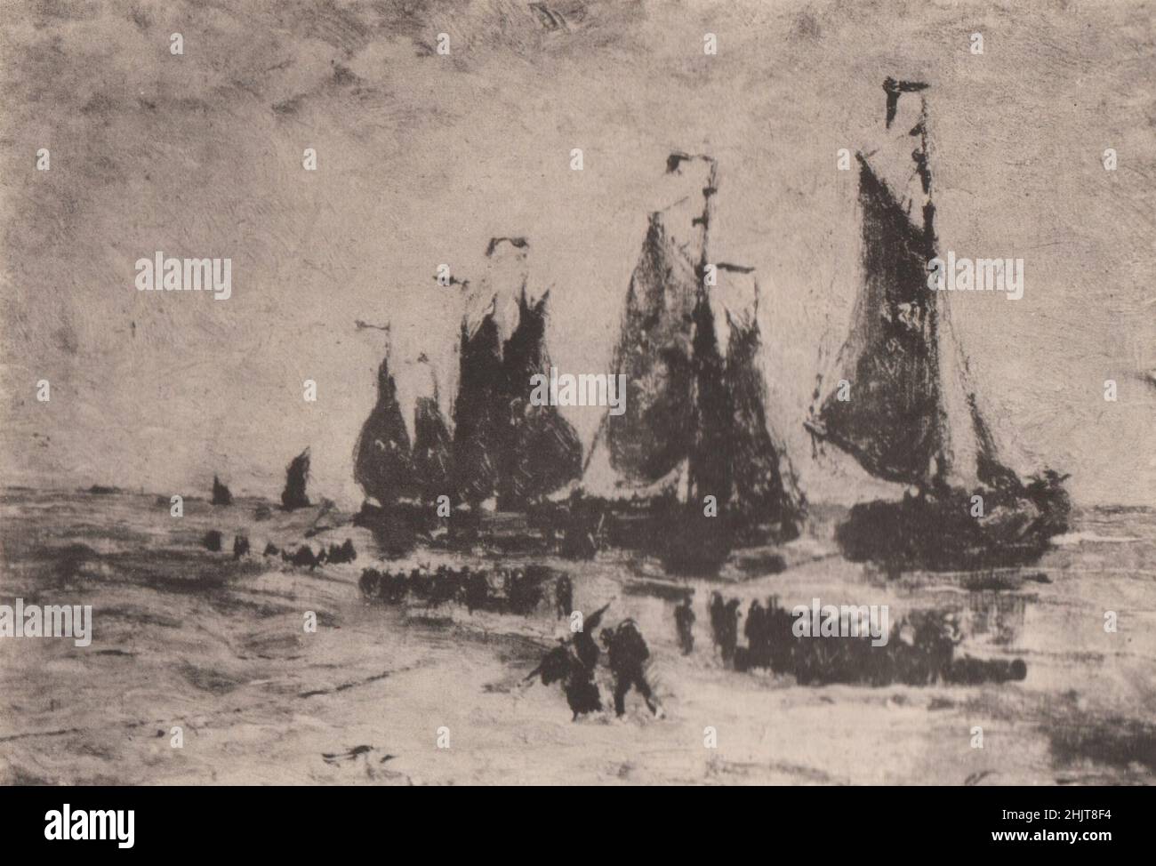 Giappone terremoto 1923: Uno scenario di mare in Belgio - una delle immagini esposte alla mostra d'arte belga di Tokyo Foto Stock