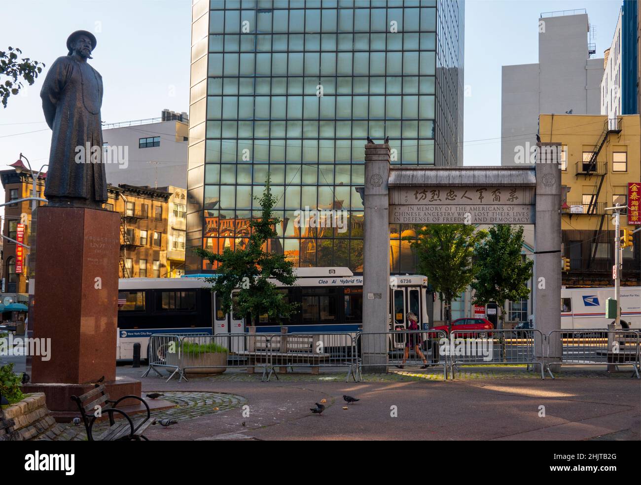 Zona di Chinatown di Manhattan, New York City Foto Stock