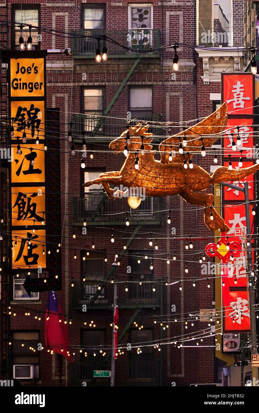 Zona di Chinatown di Manhattan, New York City Foto Stock