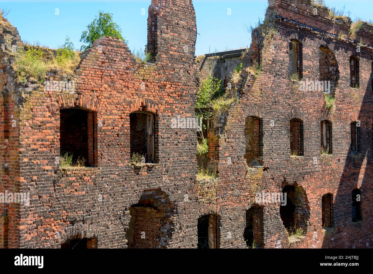 Nut Island, Petrokrepost. Regione di Leningrad. Russia. 30 giugno 2021 un'antica fortezza russa sull'isola di Orekhovy alla fonte del fiume Neva, Foto Stock