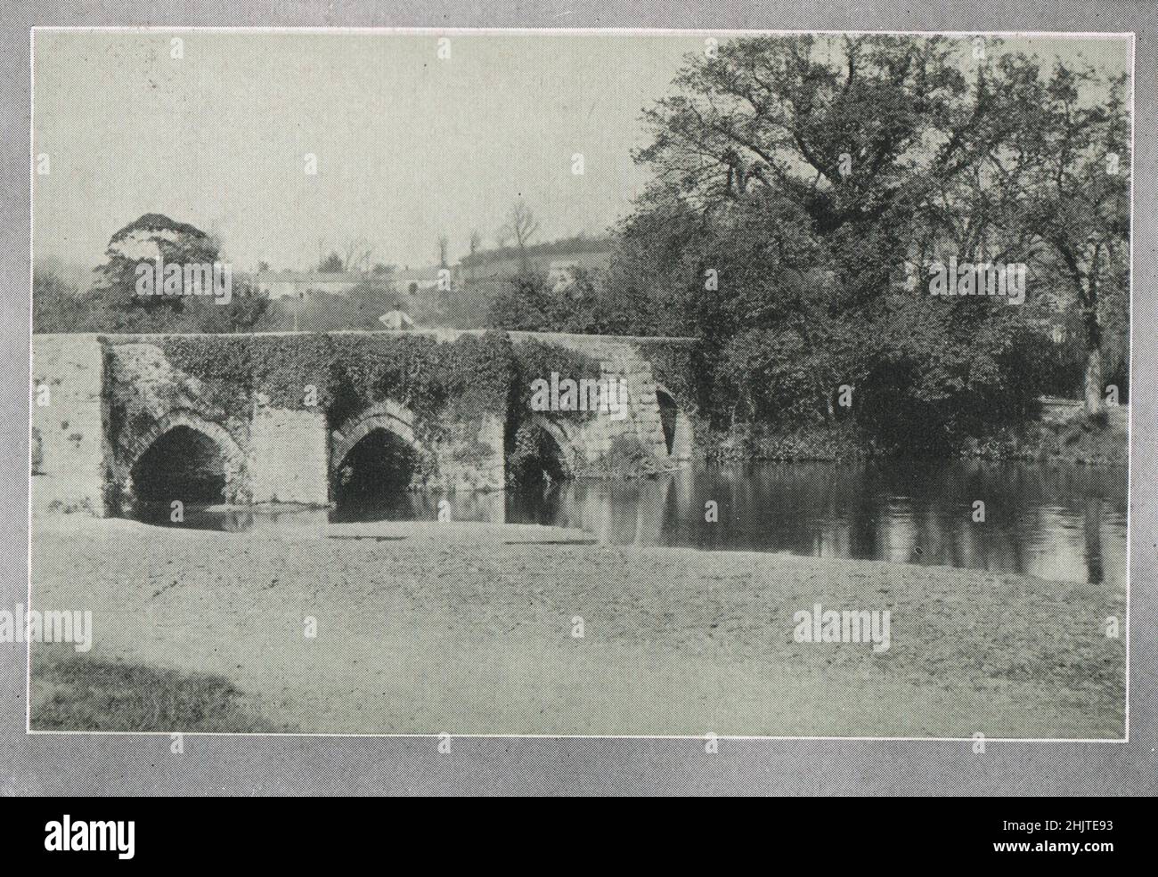 Ponte del XIV secolo, Lostwithiel. Cornovaglia (1913) Foto Stock