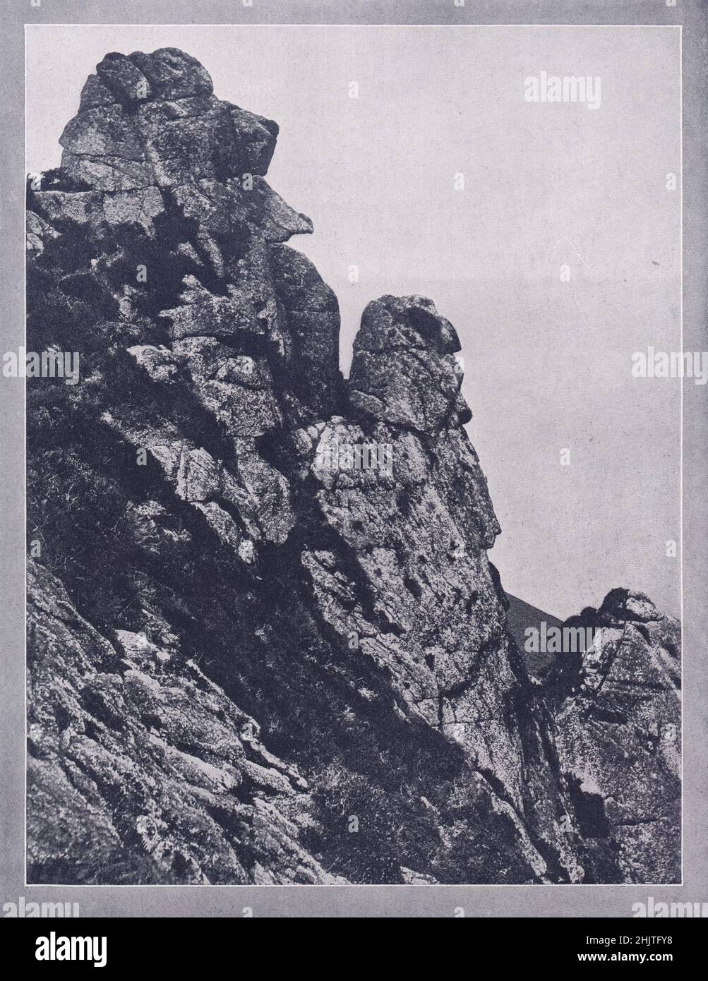 Cavaliere Templari Rock, Lundy Island. Devonshire (1913) Foto Stock