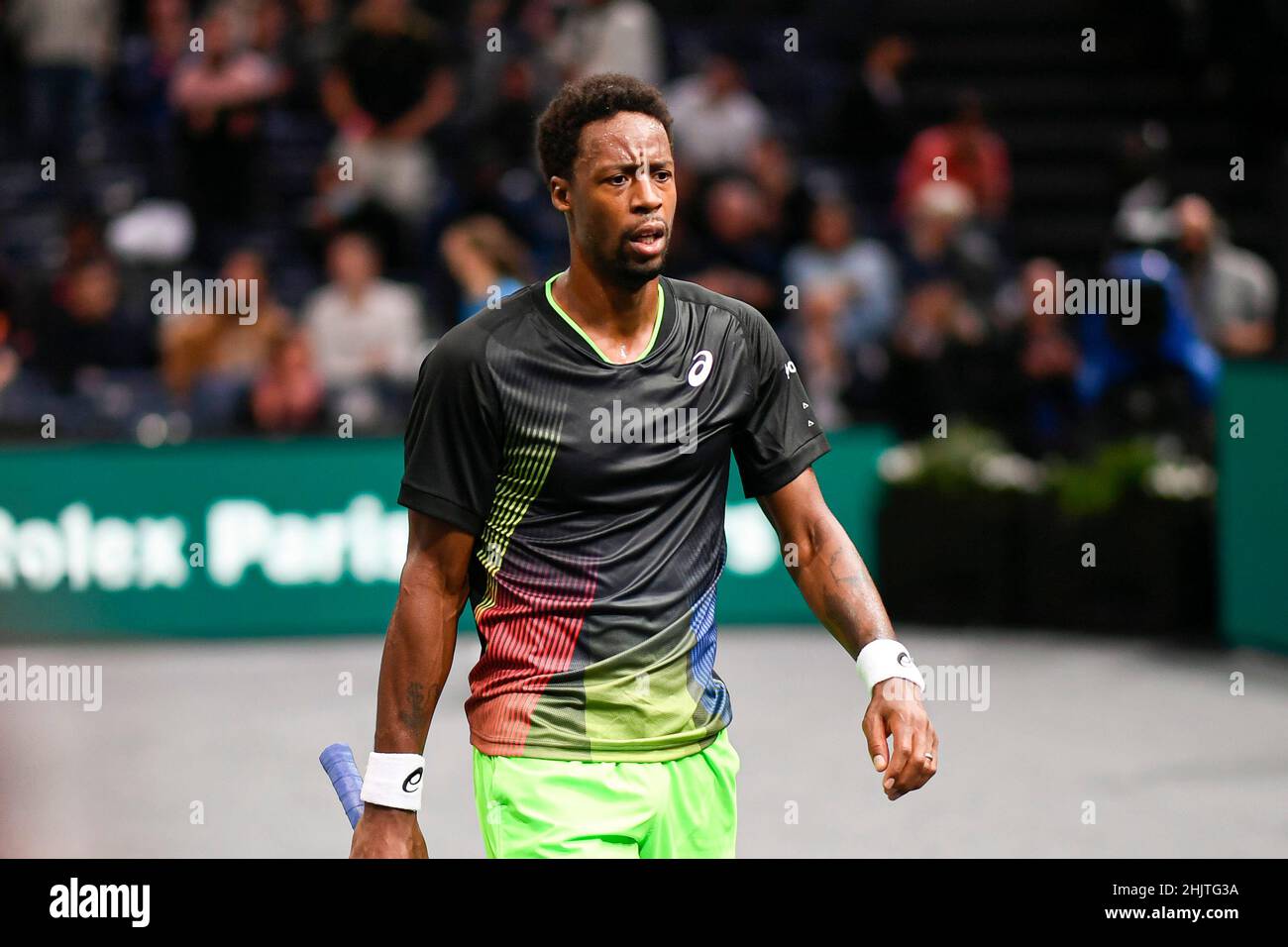 Gael Monfils di Francia durante il Rolex Paris Masters 2021, torneo di tennis ATP Masters 1000, il 2 novembre 2021 presso l'Accor Arena di Parigi, Francia - Foto Stock