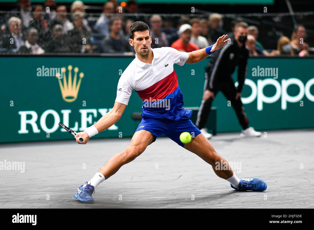 Novak Djokovic in Serbia durante il torneo di tennis Rolex Paris Masters 2021, ATP Masters 1000, il 2 novembre 2021 presso l'Accor Arena di Parigi, Francia Foto Stock