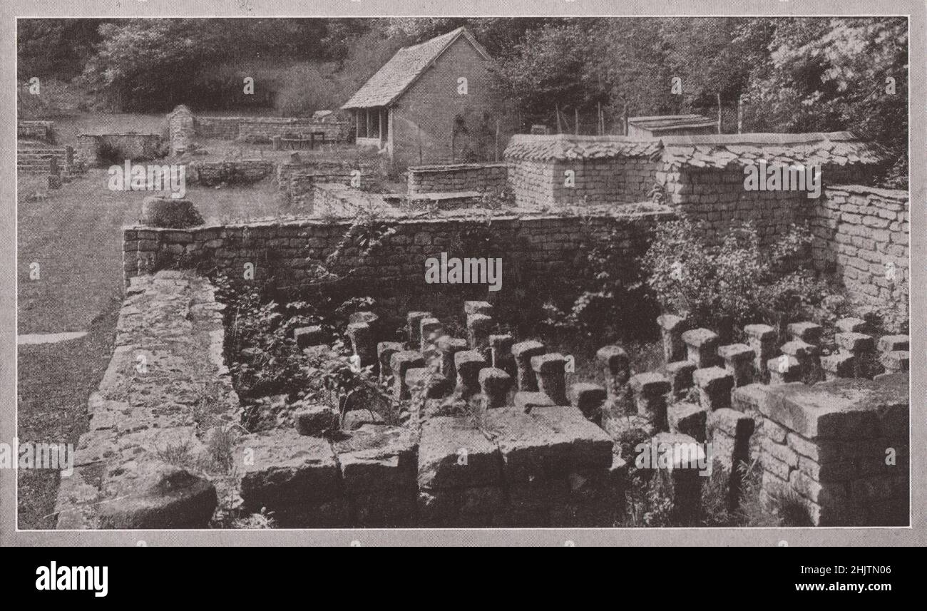 Villa Romana, Chedworth. Gloucestershire (1913) Foto Stock