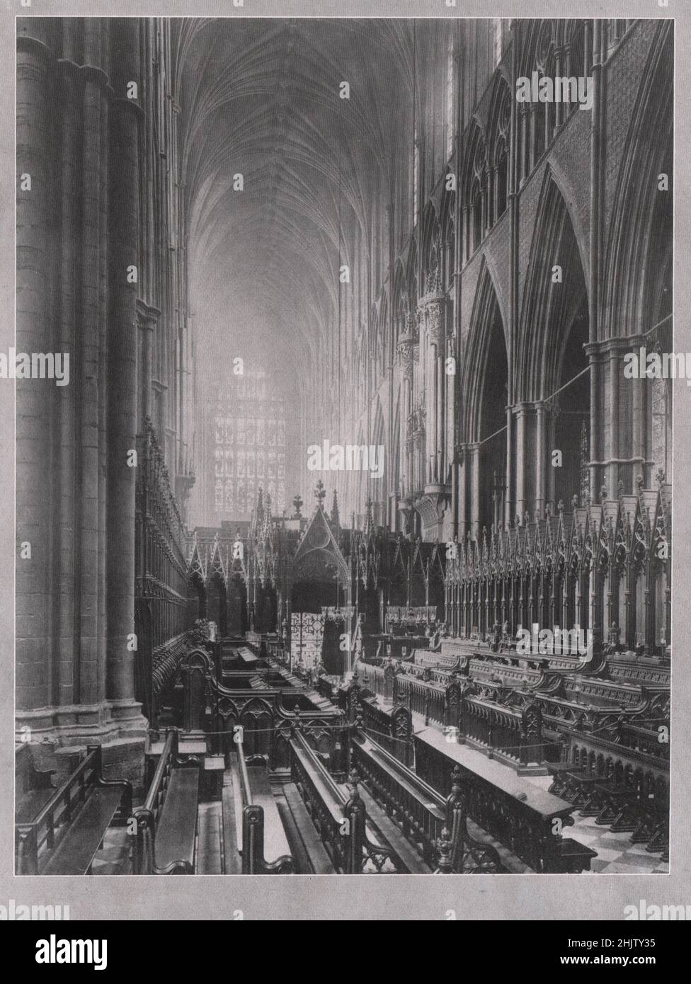 Interno, Abbazia di Westminster. Londra (1913) Foto Stock