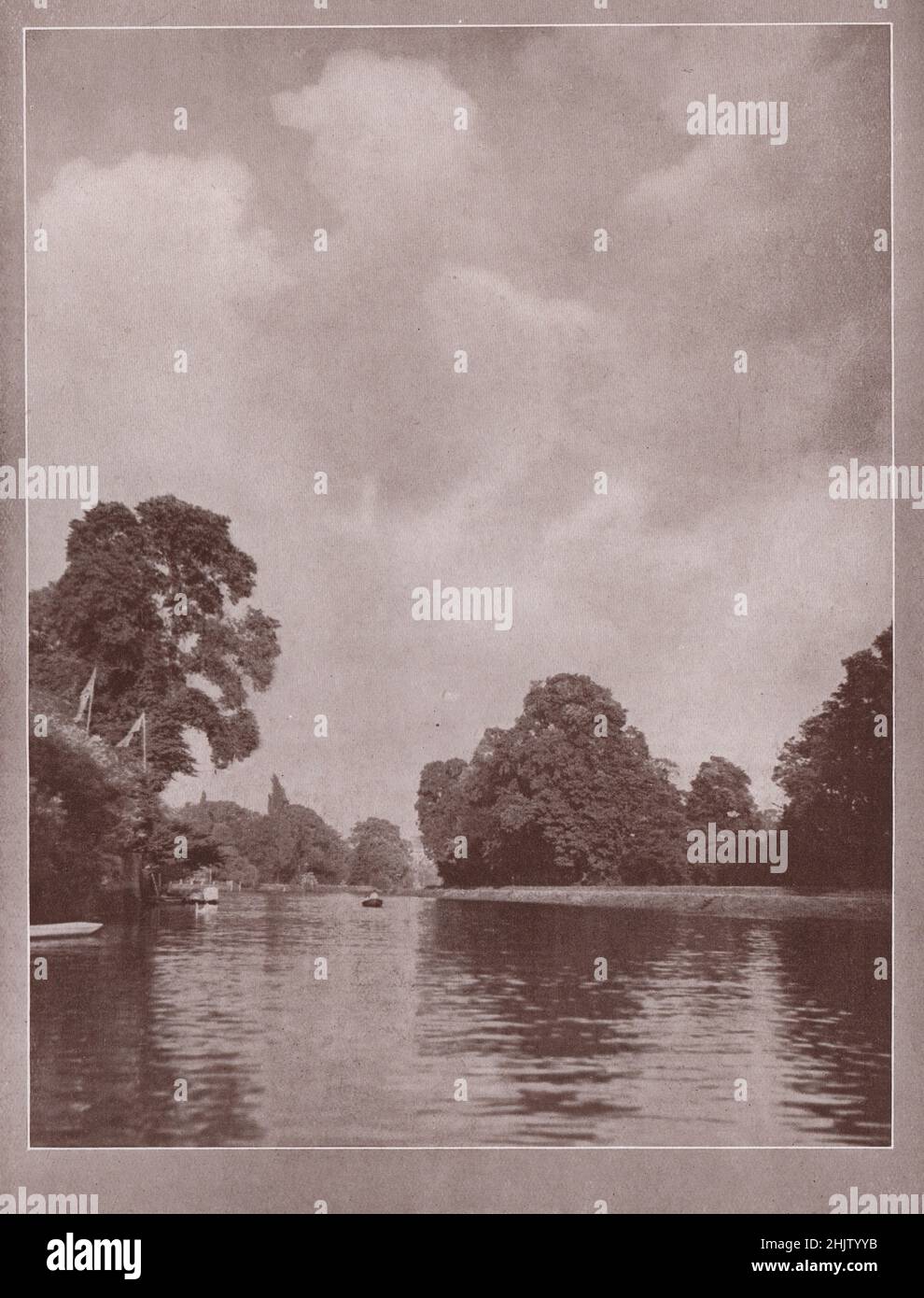 Isola di Eel Pie, Twickenham. Middlesex (1913) Foto Stock