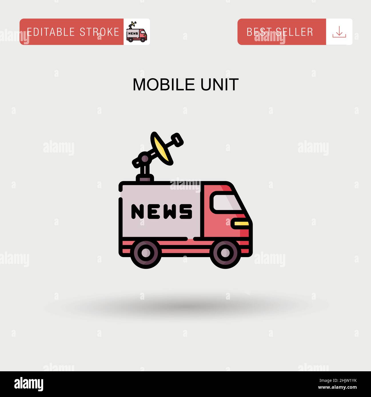 Icona vettore semplice unità mobile. Illustrazione Vettoriale