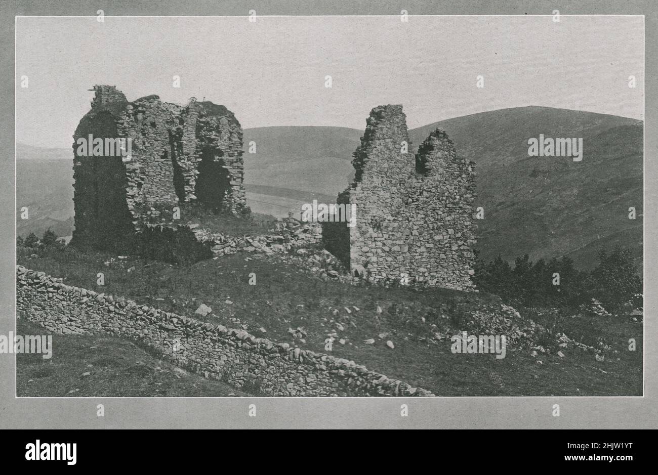 Roxburgh Castello. Roxburghshire (1923) Foto Stock